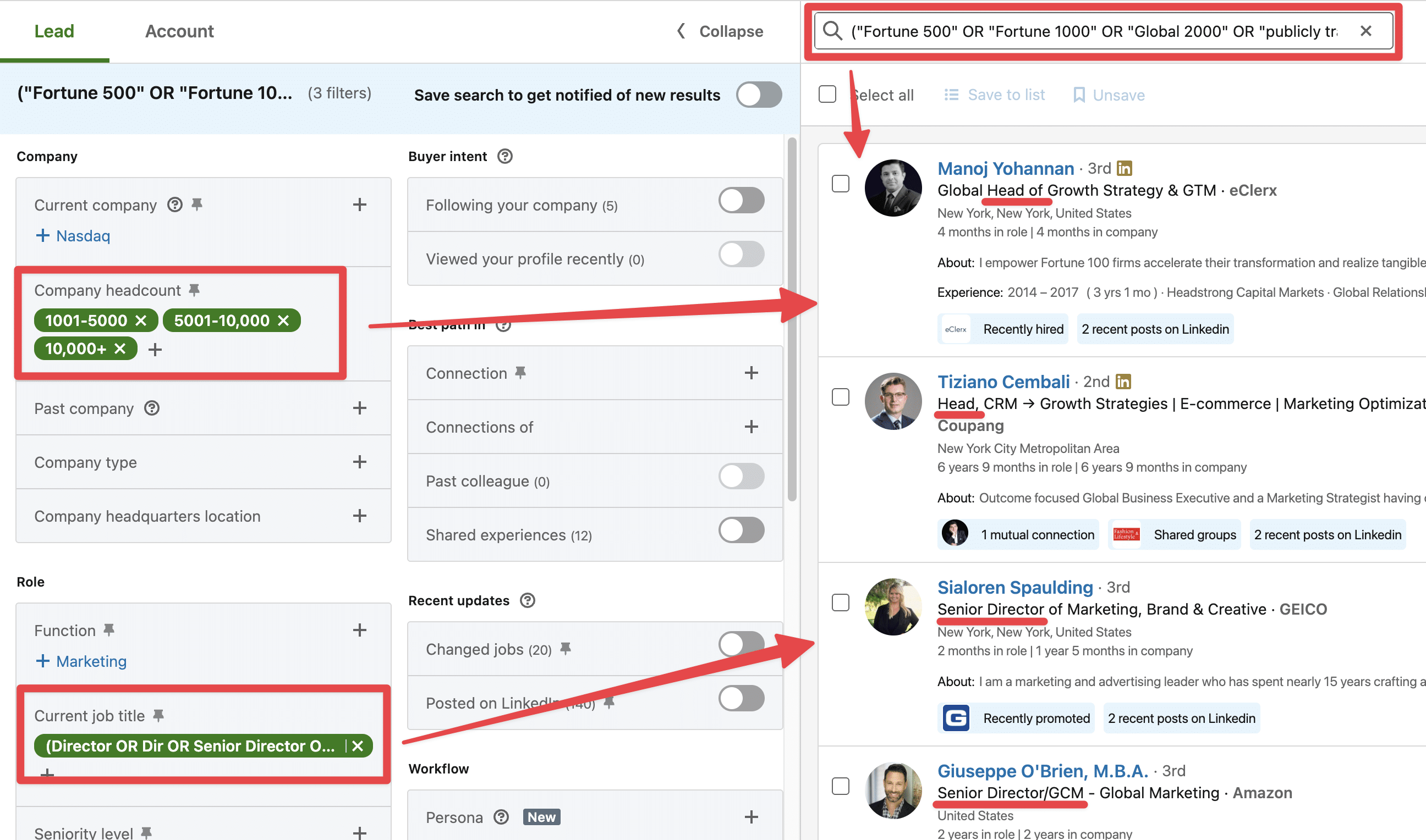 Sales Navigator URL Generator tool interface